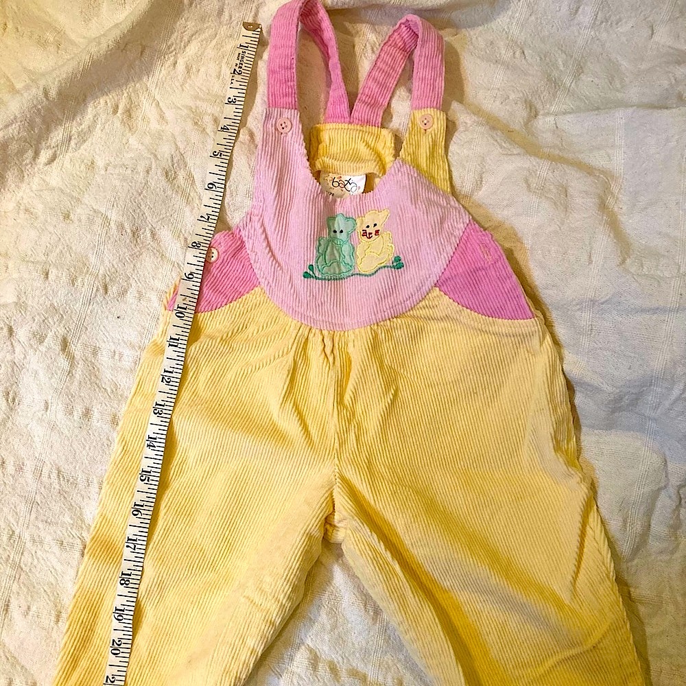 EUC Vintage Corduroy Overalls with Bears